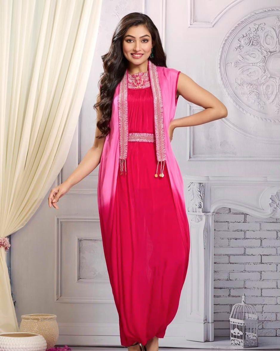 Rani ombre cape dress
